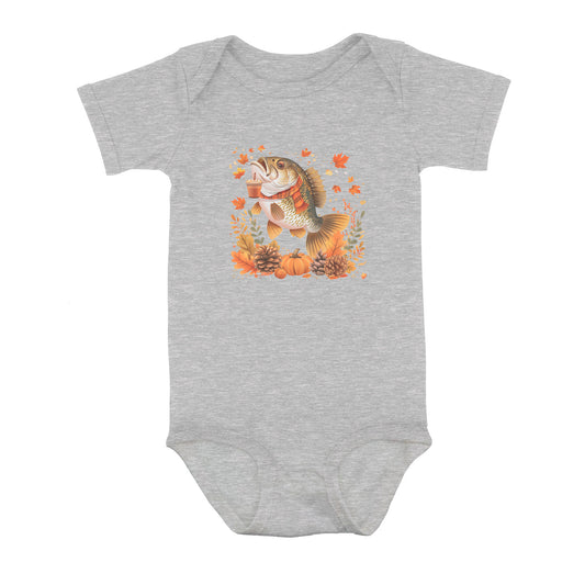Cute Fish Enjoy The Autumn Fall Fishing Infant Fishing Shirts, Thanksgiving Baby Onesie IPHW7152
