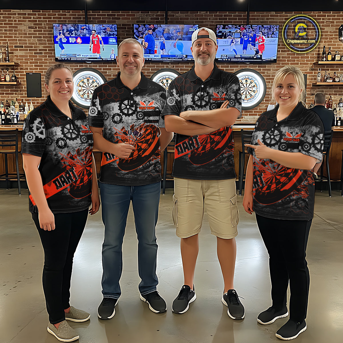 Custom Black & Red Dart Shirt for Team Polo & 1/4-Zip Dart Jersey for Women Dart Outfit Gifts DHT8