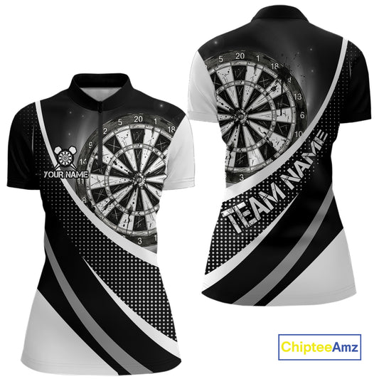 Personalized Grey Dart Shirt for Team Dart Jersey for Women Dartboard League Uniform DHT11