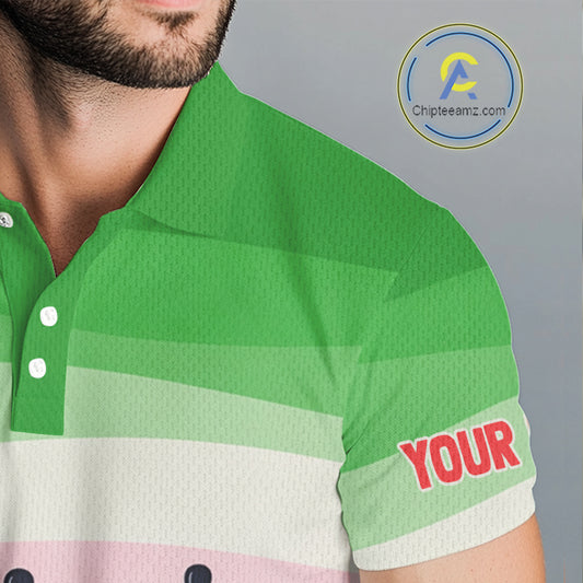 Funny Watermelon Polo Shirt, Mens Golf Polo Shirt Custom Watermelon Pattern, Team Golf Tops NHN0182