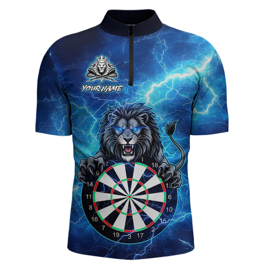 Custom Thunder Lion Dart Shirt Dart Team Jersey for Men Dartboard Polo & 1/4 Zip Shirts NNT169