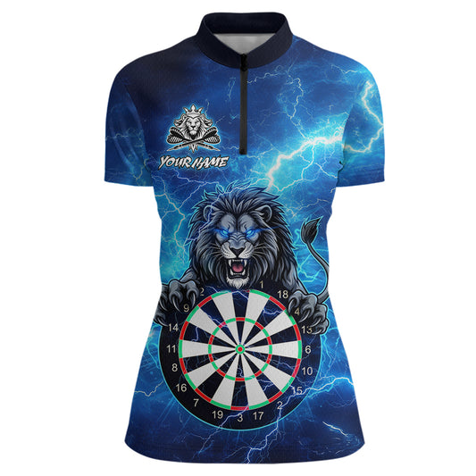 Custom Thunder Lion Dart Shirt Dart Team Jersey for Women Dartboard Polo & 1/4 Zip Shirts NNT169