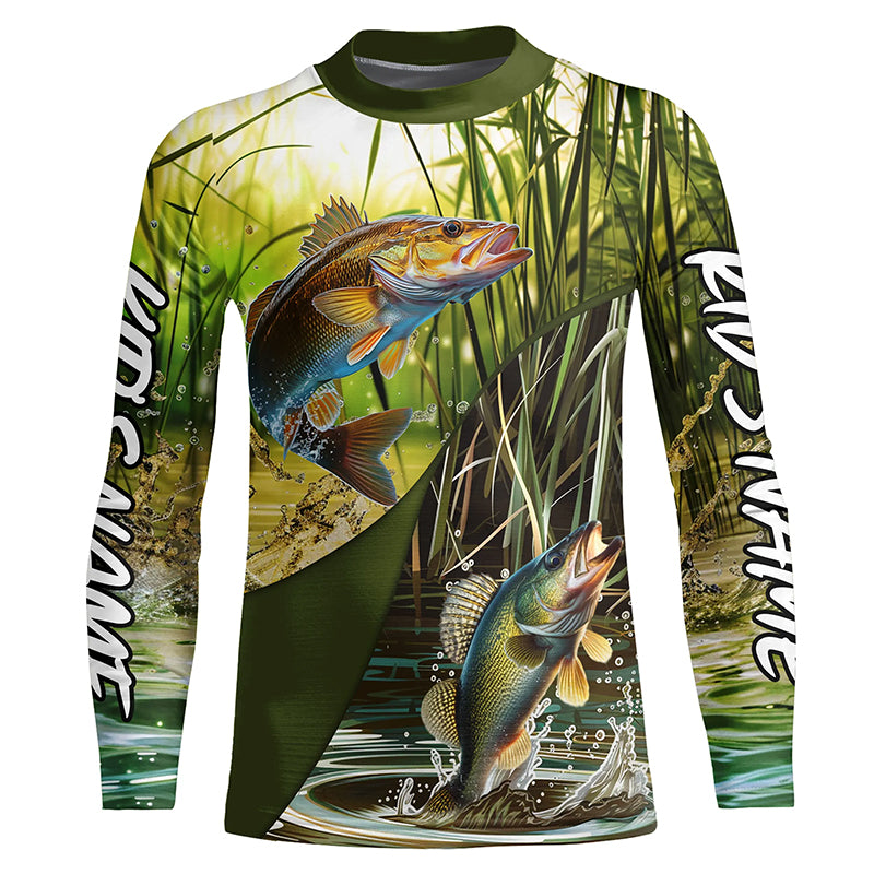 Walleye Fishing Custom 3D All Over Printed Shirts, Walleye Tournament Fishing Shirts Gift Ideas IPHW6650