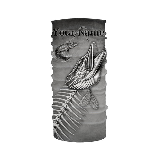 Northern Pike Fishing fish skull UV protection Customize name long sleeves fishing shirts NQS1427