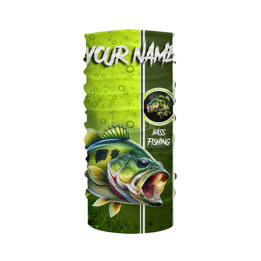 Largemouth Bass Green Scale Fishing UV protection custom name long sleeves Fishing shirts NQS603