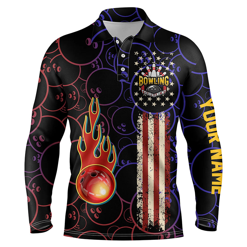 black personalized bowling shirt for men – custom name design side view