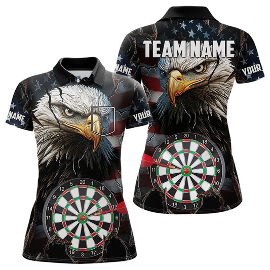 Eagle American flag Women Darts Team Shirts Custom Patriotic Darts Jersey NQS9619