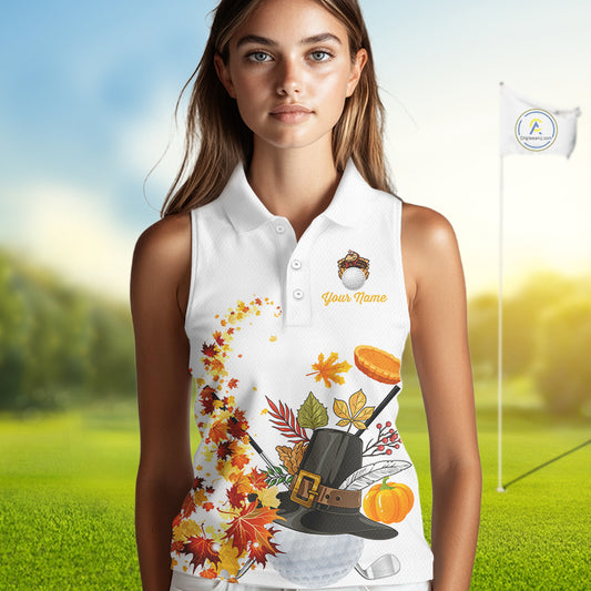 Autumn golf ball clubs Women Sleeveless polo shirts Custom Thanksgiving team golf jerseys NQS10806
