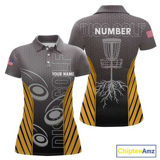 Disc golf t-shirts, polos, hoodies for men, women custom name, number camo disc golf jerseys | Yellow NQS11303