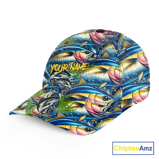 Tuna fishing scales Custom fishing hat Unisex Fishing Baseball Angler hat cap NQS11361