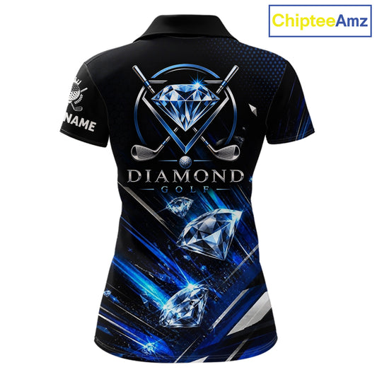 Funny Womens Diamond Golf Polo Shirt – Performance Golf Shirt, Golf Top NHT878