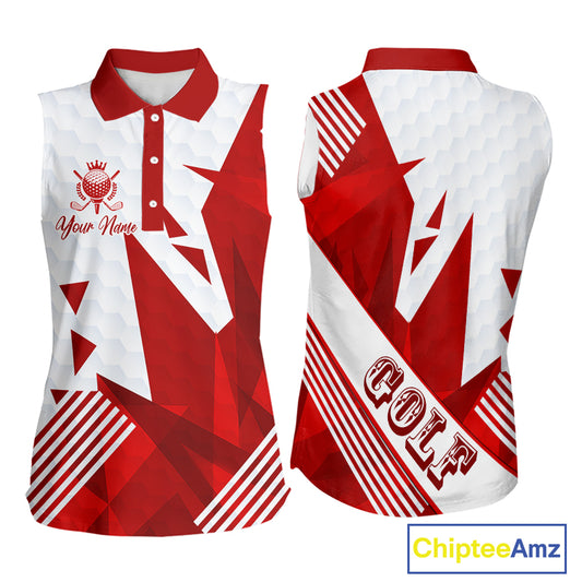 Personalized Womens Sleeveless Golf Shirt For Mom – Custom Name & Team Name Polo, Mother’s Day Gift For Golfer NHT670