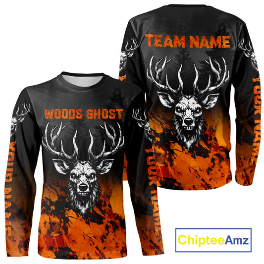 Deer Hunting Shirt Wood Ghost Orange Camo 3D All Over Print NBT21