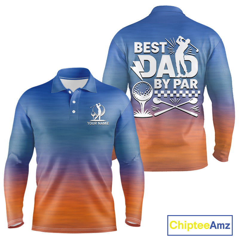 Best Dad By Par Golf Polo Shirt, Golf Shirt For Dad, Father's Day Gift, Funny Father's Day Shirt NBT612