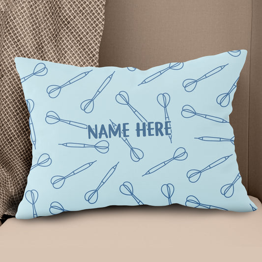 Blue Darts Seamless Pattern Custom Dart Pillow Personalized Darts Gifts LDT1200