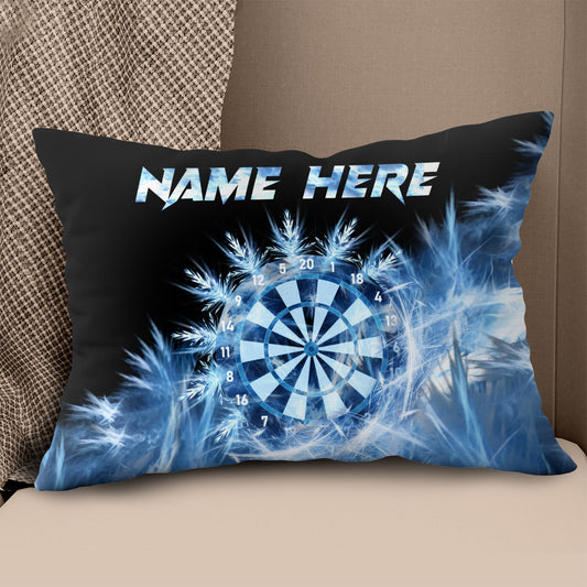 Icy Blue Light Dartboard Custom Pillow Winter Personalized Darts Gifts LDT1197
