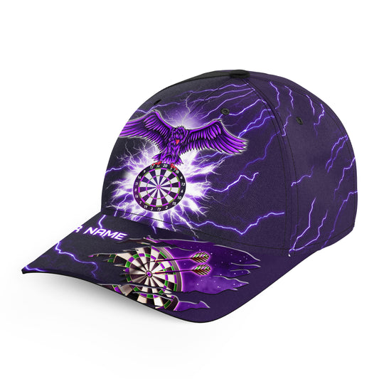 Personalized Thunder Purple Eagle Baseball Dart Hats Custom Top Hat Darts For Dart Team Darts Gifts VHM1165