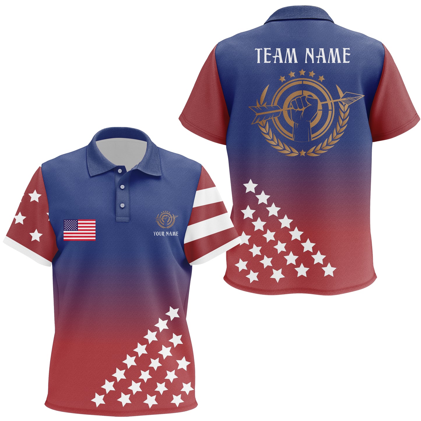 Personalized American Archery Jerseys Polo Shirts For Kid Custom Team Name US Archery Clothing TDM0527