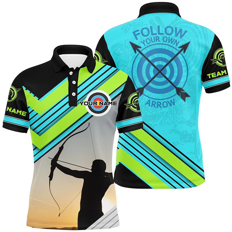 Personalized The Archer Follow Your Own Arrow Archery Men Polo Shirts, Funny Archery Jerseys Shirts TDM0556