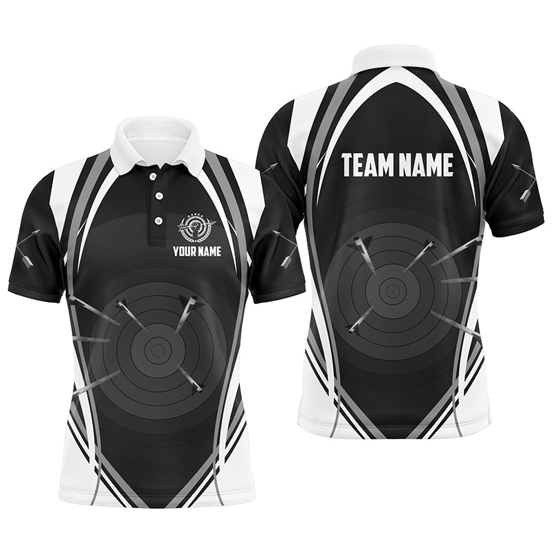 Personalized Archery Target And Arrows 3D Men Polo Shirts Custom Team Name Archery Jerseys TDM0599