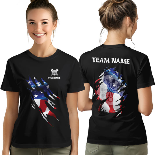 American Flag Darts T-Shirts Custom Patriotic Darts Team Shirts, Us Darts Lover Shirts TDM3927
