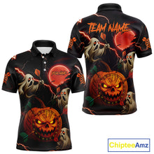Load image into Gallery viewer, Funny Ghostly Pumpkin Dartboard Halloween Darts Shirt For Men Custom Darts Jersey, Best Darts Gift TDM4910