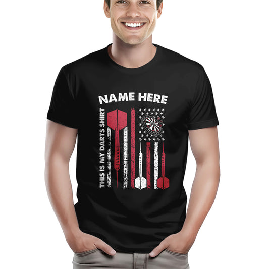 This Is My Darts Shirts Custom Grunge American Flag Darts T-Shirts, Gifts For Dart Player TDM3948