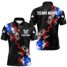 Load image into Gallery viewer, Customized Grunge Puerto Rico Flag Smoke Darts Polo & 1/4 Zip, Patriotic Darts Jerseys For Men TDM2497