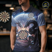 Load image into Gallery viewer, Personalized Dragon Darts Shirt For Men Custom Dragon Darts League Team Jersey Polo & 1/4 Zip TDM4876