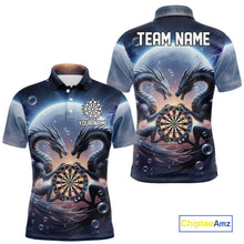 Load image into Gallery viewer, Personalized Dragon Darts Shirt For Men Custom Dragon Darts League Team Jersey Polo & 1/4 Zip TDM4876