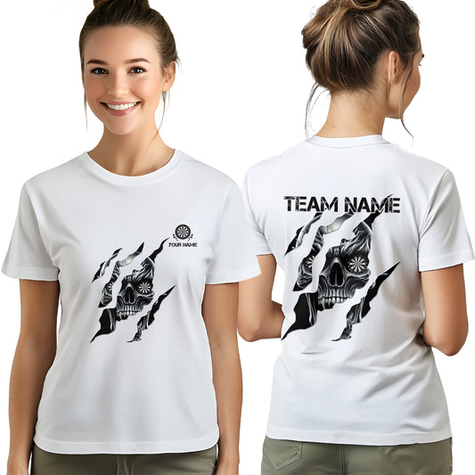 Funny Skull Dart T-Shirts Custom Darts Team Shirts, Darts Lover Shirts, Darts Player Gifts TDM3931