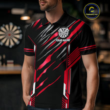 Load image into Gallery viewer, 3D Darts Board Fire Flame Custom Dart Shirts For Men, Best Dart League Jerseys Team Uniform |Red TDM5051