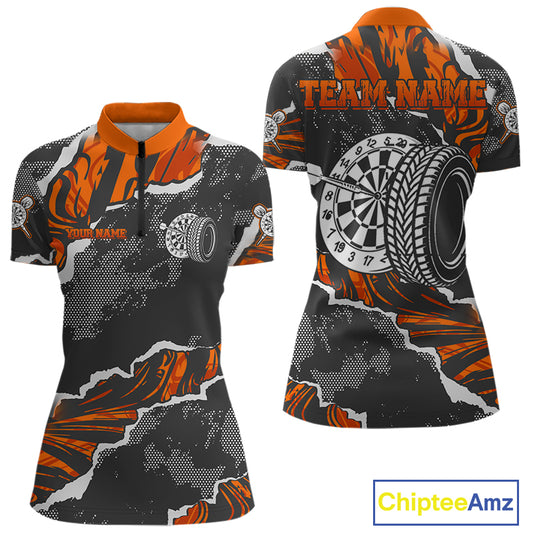 Wheels Dartboard Custom Splashed Color Dart Shirts For Women, Dart Team Jerseys NYN0083