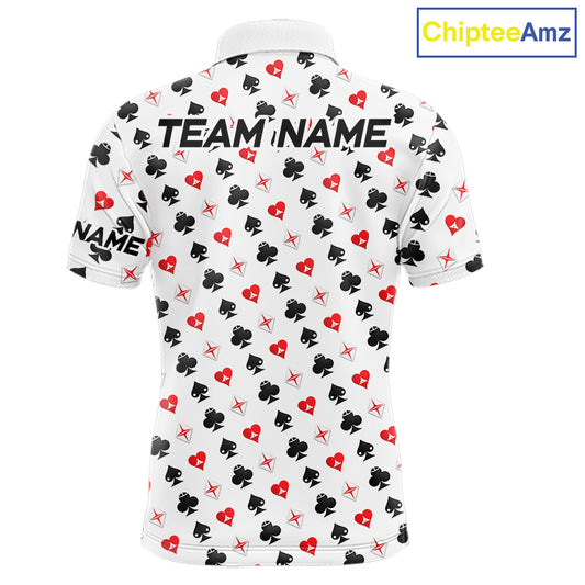 Custom Poker Golf Polo Shirt For Men Personalized Name Funny Golf Team Attire Golfer Gift NYN2851