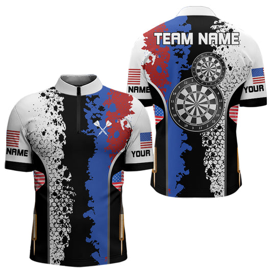 American Flag Style Darts Shirt Custom Patriotic For Men, Dart Team Jerseys NYN0004
