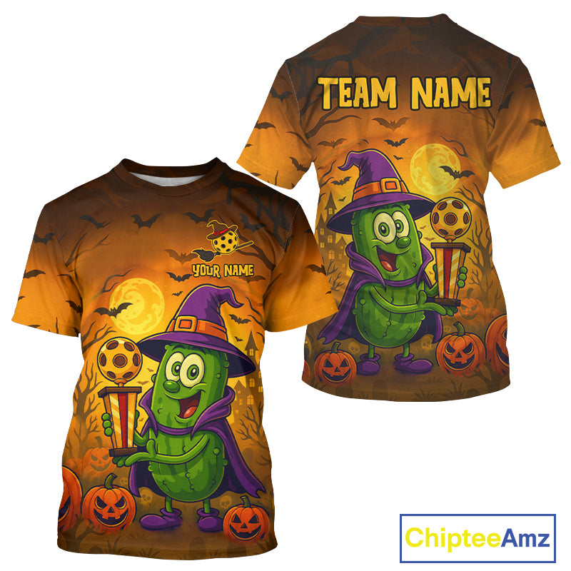 Funny Pickle T-Shirt For Men Custom Halloween Pickleball Jersey, Pickleball Lovers NYN1201