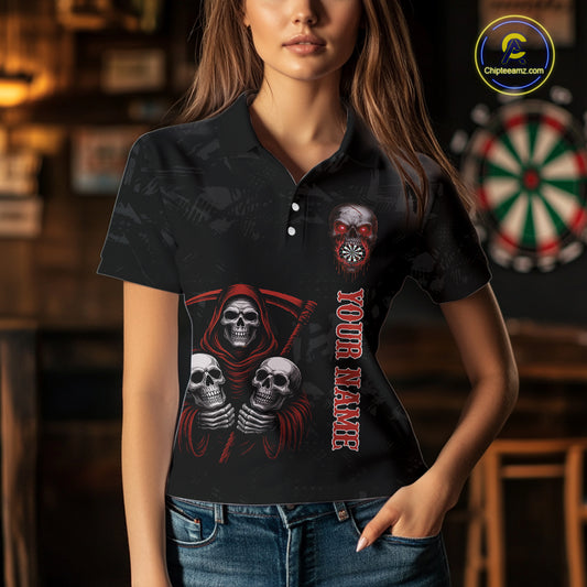 Custom Colorful Bulldog Funny Dart Polo Team Shirts For Men Bulldog Dart League Jerseys NYN2181