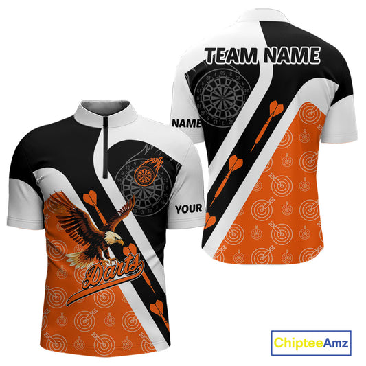 Custom Darts Board Orange Flying - Eagles Dart Shirts For Men, Dart Team Jerseys NYN0062