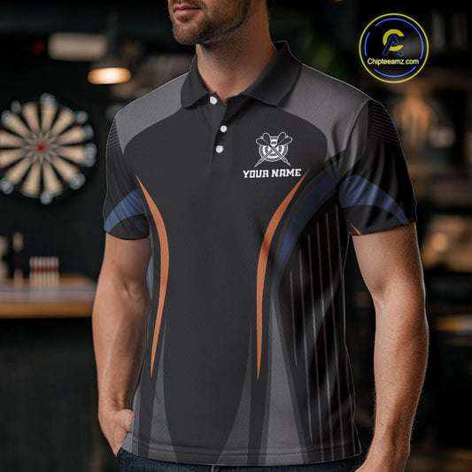 Custom Wolf With Beer Funny Dart Polo Shirts For Men Dart Team Jerseys NYN1552