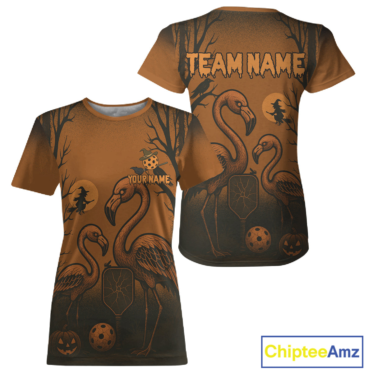 Custom Halloween Pickleball T-Shirt For Women Funny Pickleball Couple, Pickleball Lovers NYN1200
