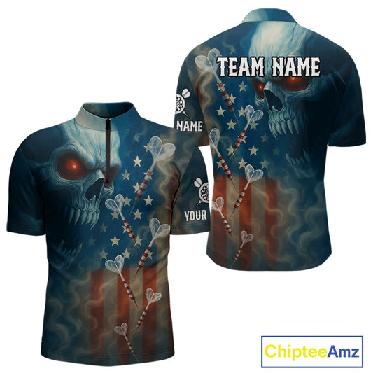 Custom Patriotic Men Darts Shirt Personalized US Flag Dart Arrows Outfits Dart Team Jerseys NYN1162