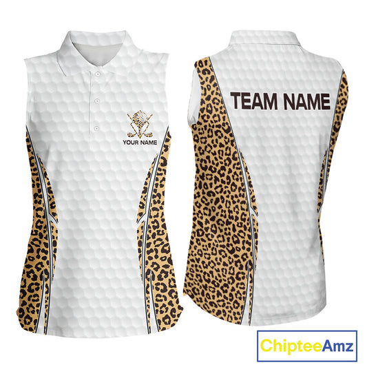 Camouflage Pattern Golf Ball Womens Golf Sleeveless Polo Shirts Custom Golf Team Clothing Golf Gifts For Women NYN2836