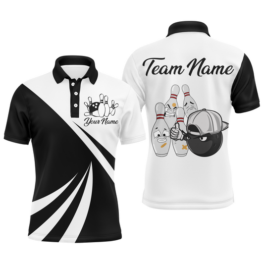 Bowling Shirts Camo US Flag Bowling Polo Zip Bowling Team League for Men QZT416