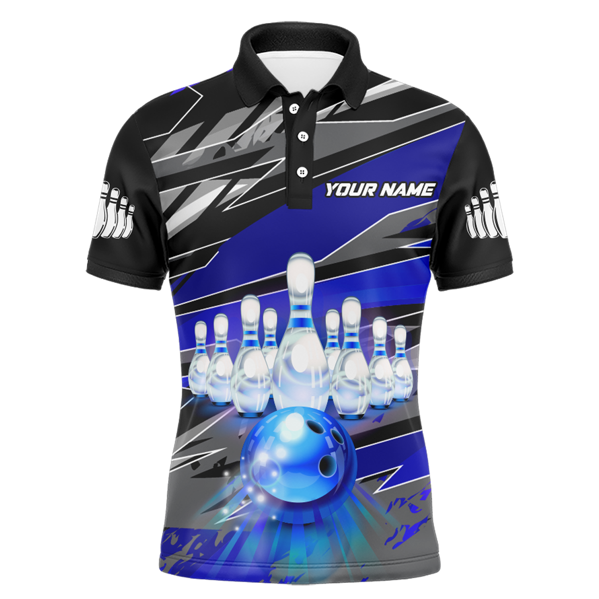 Personalized Bowling Shirt for Men Bowling Jersey with Name Team Name Polo Shirt Unisex QZT267