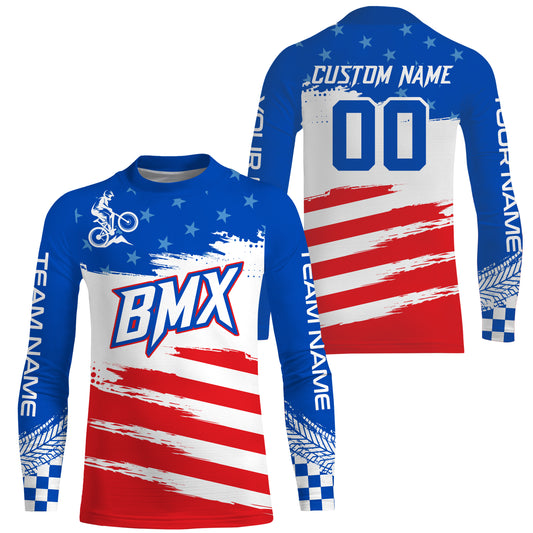 American Bicycle Jersey UPF30+ Patriotic BMX Racing Off-Road Adult&Kid BMX Life Jersey| LUT09