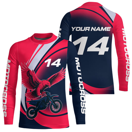 Pink Eagle Motocross Jersey Dirt Bike Shirt Men Kid Women Motorcycle Riding Shirt XM367