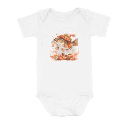 Cute Fish Enjoy The Autumn Fall Fishing Infant Fishing Shirts, Thanksgiving Baby Onesie IPHW7149