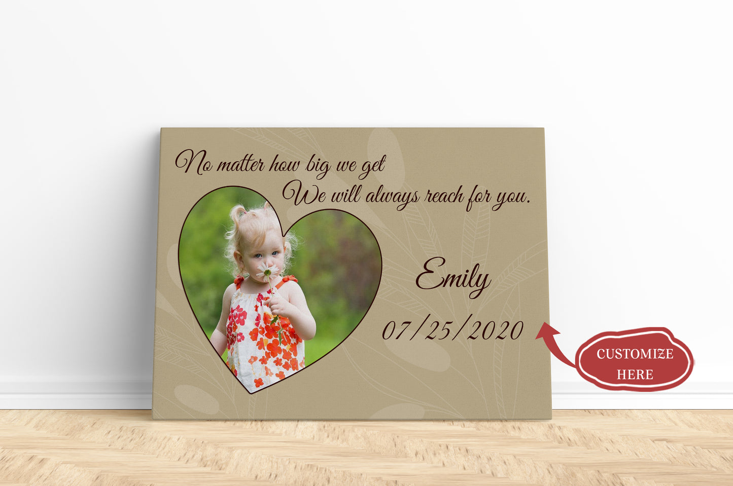 Personalized Canvas| We Will Always Reach For You - Custom Picture Canvas for Family| Meaningful Gift T165