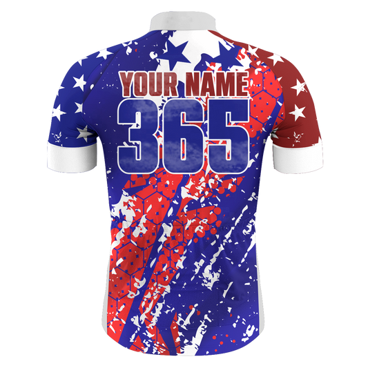 Custom American Mens cycling jersey UPF50+ USA Biking shirt with pockets Full zip road bike tops| SLC07