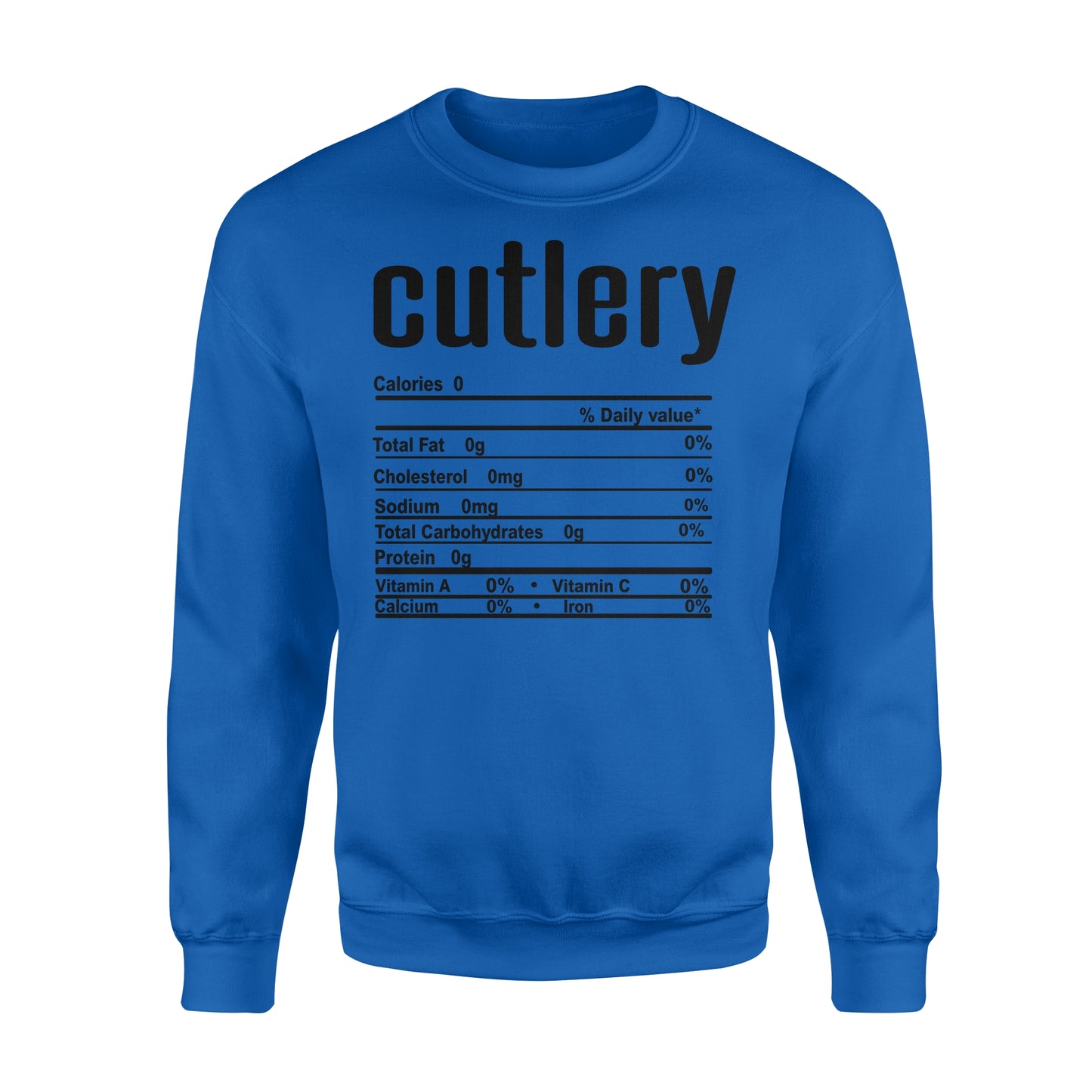 Cutlery nutritional facts happy thanksgiving funny shirts - Standard Crew Neck Sweatshirt
